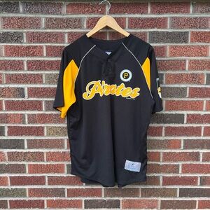 MLB Genuine Merchandise Pittsburgh Pirates Black and Yellow Pullover Jersey